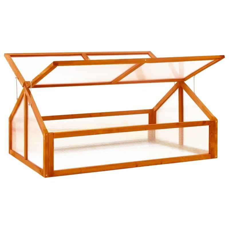 Kweekkast – Kweekkas – Broeikas – Tuinkas – Kweektent – Vurenhout – Warm Marrone – 114x80x50 cm – Duurzaam en Compact
