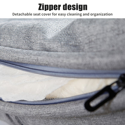 Slaapbank – Sofa Bed – Bedbank – Slaapbankje – Loungebank – 2-in-1 Vouwbaar – Verstelbare Rugleuning – Grijs Stoffen Bekleding – Metalen Frame