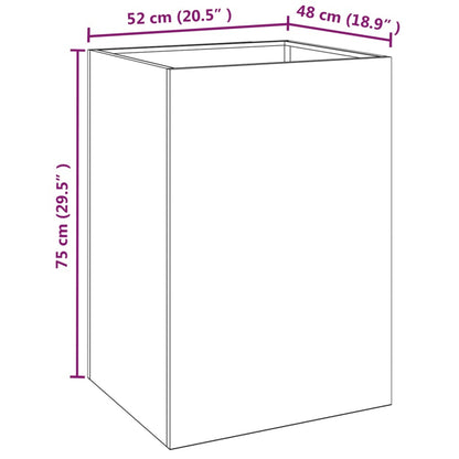 Plantenpot – Plantenbak – Bloempot – Tuinpot – Bloembak – Cortenstaal – Weerbestendig – 52x48x75 cm
