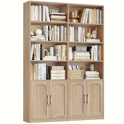 Houten Boekenkast – Boekenplank – Opbergkast – Wandkast – Vakkenkast – Eikenhouten Design – Stevige Constructie – Ruime Open Schappen