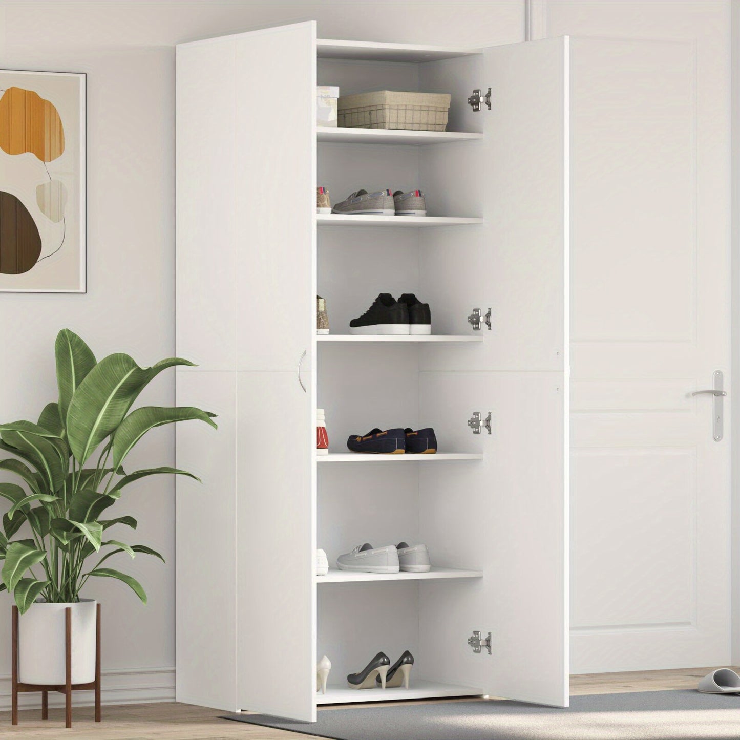 Schoenenkastje – Schoenenrek – Schoenopbergkast – Schoenenkast – Opbergkast – Variant Blanc – Duurzaam En Stevig – Compact En Praktisch