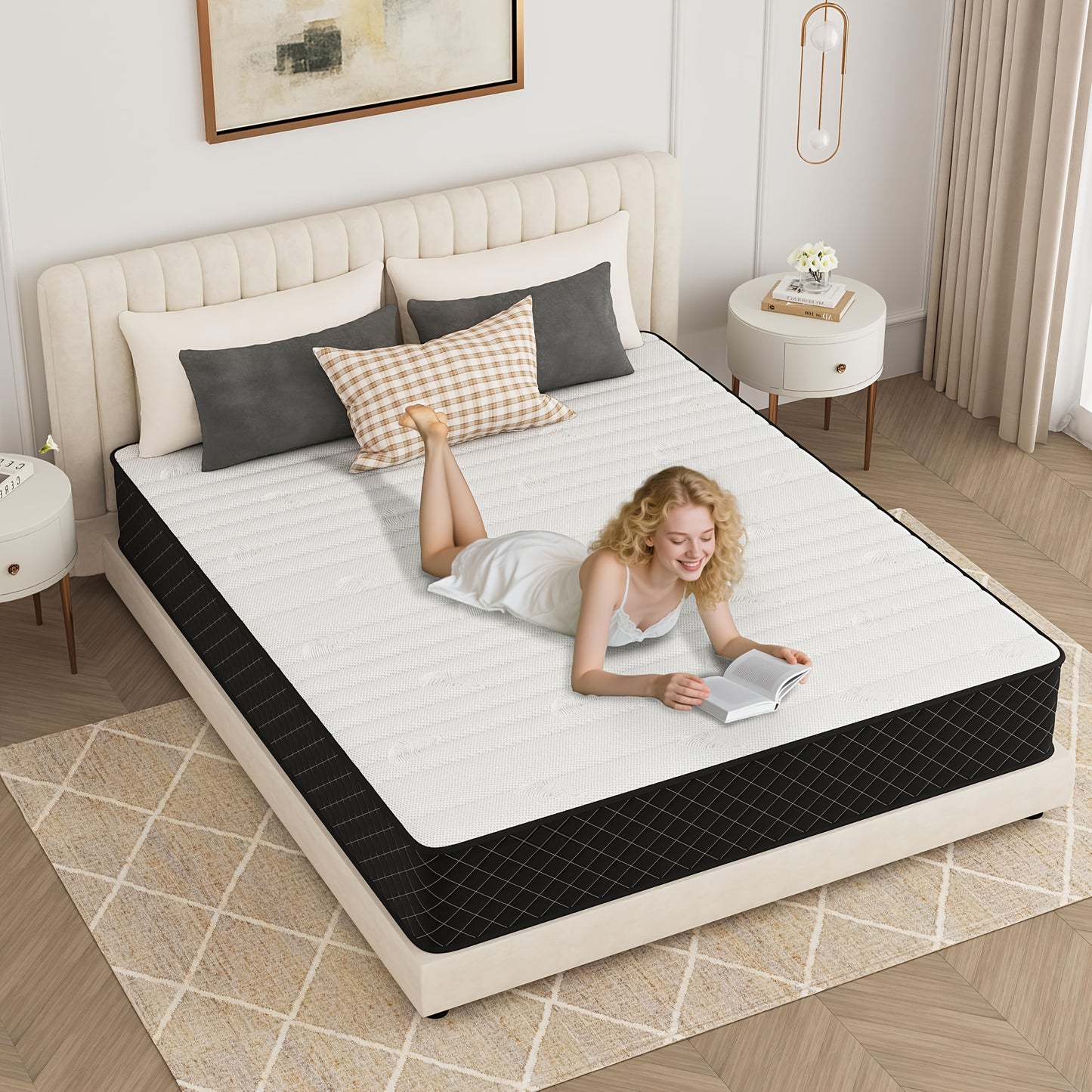 Pocketveringmatras – Matras – 7-Zone Matras – Orthopedisch Matras – Medium Stevig Matras – 135 x 190 cm – 20 cm Hoogte – Comfort Foamlaag – Ademend Polyesterhoes