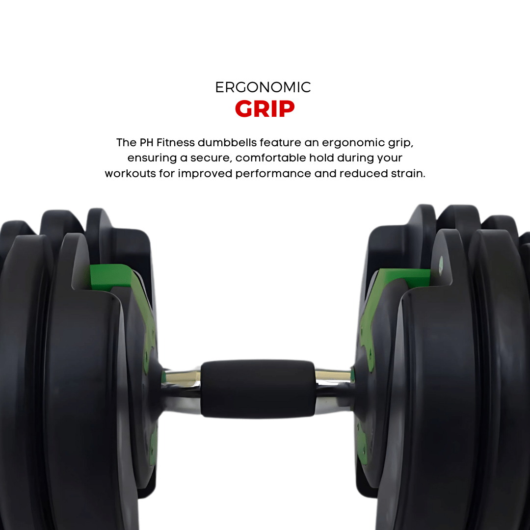 Verstelbare Dumbbell – Halter – Gewicht – Kettlebell – Home Gym Gewicht – 15 Gewichtsmogelijkheden – Compact & Duurzaam – Groen