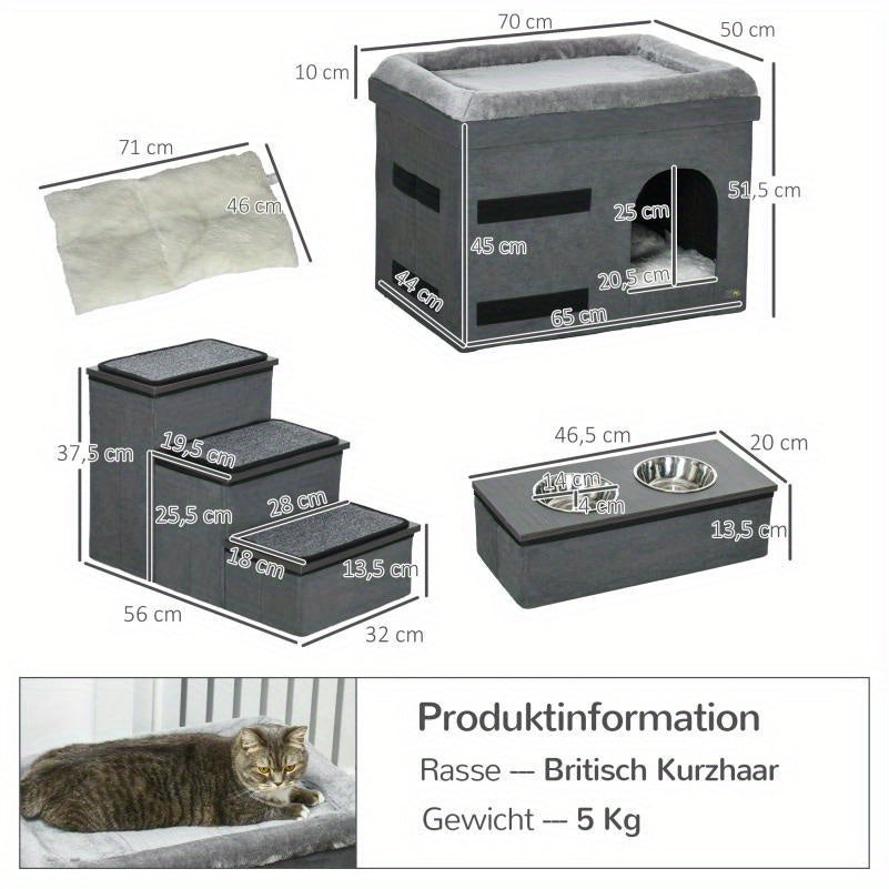 Krabpaal – Kattenhuis – Kattenmand – Kattenboom – Kattenmeubel – Ruim 70x50x51 cm – Stevig Spaanplaat – Makkelijk Schoonmaken