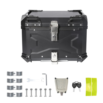 GOXTOOLBOX Universal Motorcycle Tailgate 55/65 Liters Large Capacity, Helmet And Gear Organizer, Waterproof And Shatterproof with Reflective Strip, Liner And Mounting Accessories for Outdoor Camping
