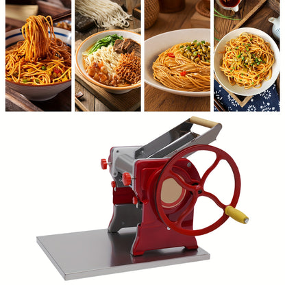 Pastamachine – Noedelmaker – Noodle Roller – Dumpling Maker – Wonton Machine – Roestvrij Staal & ABS – Voor 5-10 Personen – Variabele Snijdikte 0,5-5 mm