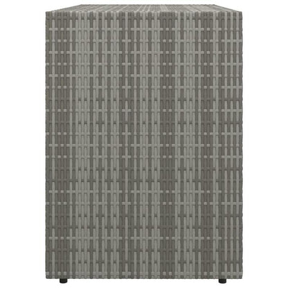 Gartenschrank – Tuinkast – Opbergbox – Buitenbox – Tuinbox – Grijs – 100x55,5x80 cm – Weerbestendig Poly Rattan – Ventilatieopeningen