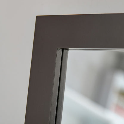 Full Length Spiegel – Staande Spiegel – Vloerspiegel – Volledige Lengte Spiegel – Hangende Spiegel – A-Frame Ontwerp – 47x46x148 cm – MDF Zwart Frame