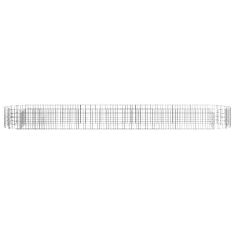 Bloemenrek – Plantenrek – Bloemenhouder – Plantentafel – Plantenstandaard – Verhoogd Ontwerp – Gegalvaniseerd Staal – 600x100x50 cm