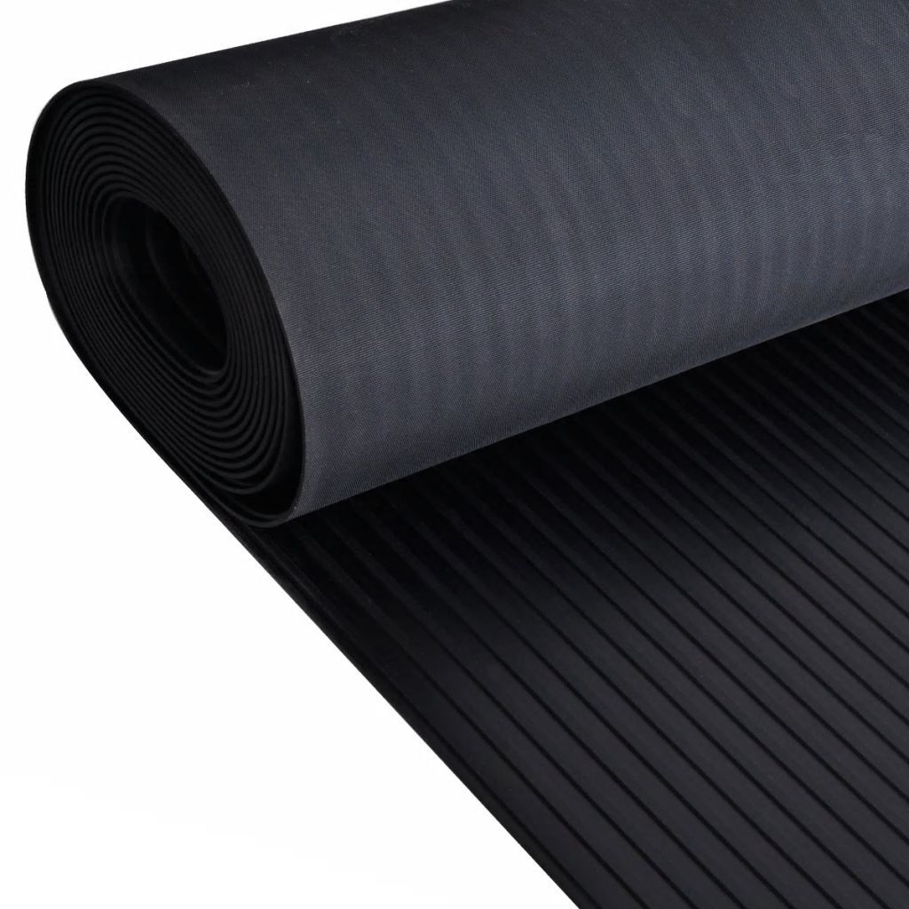 Rubberen Vloermat – Antislip Mat – Vloerkleed – Werkplaatsmat – Garagevloer – 5 x 1 Meter – Breed Geribbeld Rubber