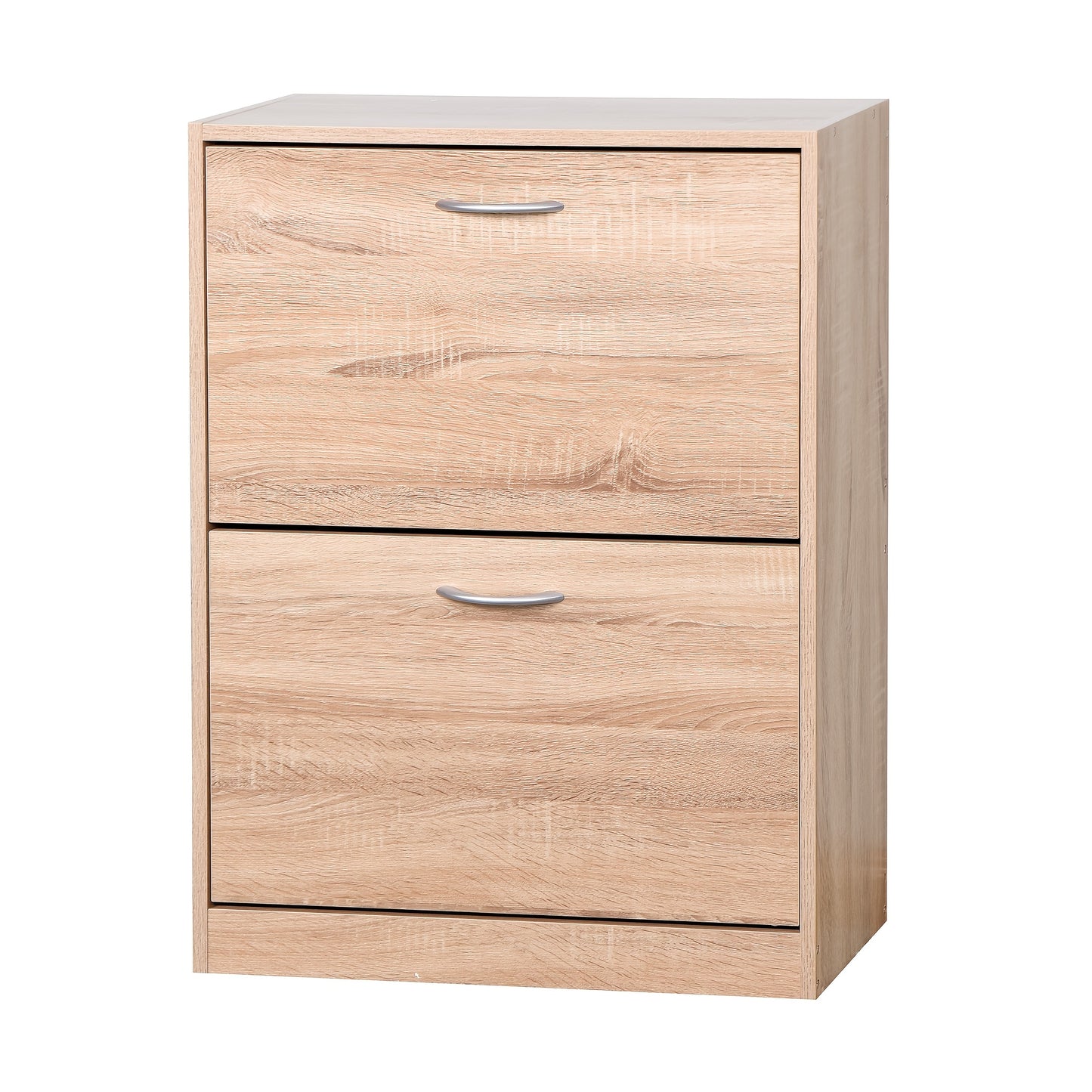 Schoenenkast – Opbergmeubel – Schoenenrek – Halmeubel – Schoenenopberger – Metaal – 2 Klapdeuren – 2 Lagen – Compact Design – Vloermontage