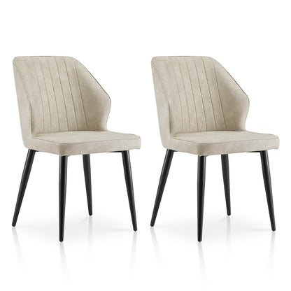 Eetkamerstoelen – Stoelen – Kuipstoelen – Keukenstoelen – Fauteuils – Kunstleren Bekleding – Memory Foam Zitting – Met Armleuningen – Met Metalen Poten