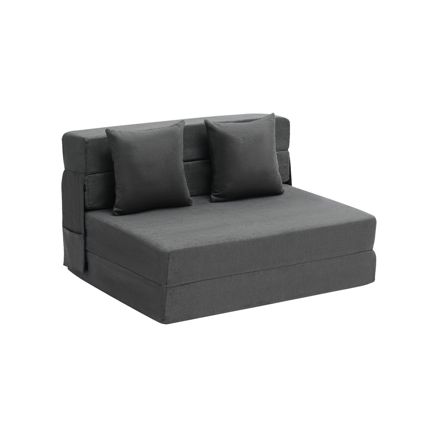 Slaapbank – Bankbed – Klapbed – Opklapbed – Zitbank – Donkergrijs – 3-in-1 Ontwerp – Hoogwaardig Schuim