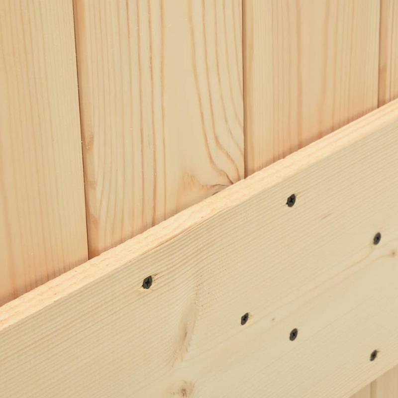 Schuifdeur – Schuifpaneel – Deurafscheiding – Ruimtebesparende Deur – Massief Vurenhout – Bruin – 85x210 cm – Met Seizingsysteem – Duurzaam & Praktisch