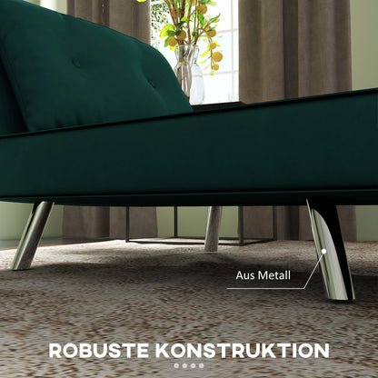 Relaxfauteuil – Relaxstoel – Ligstoel – Leesstoel – Zitzak – Donkergroen – Verstelbare Rugleuning – Linnen Look Bekleding