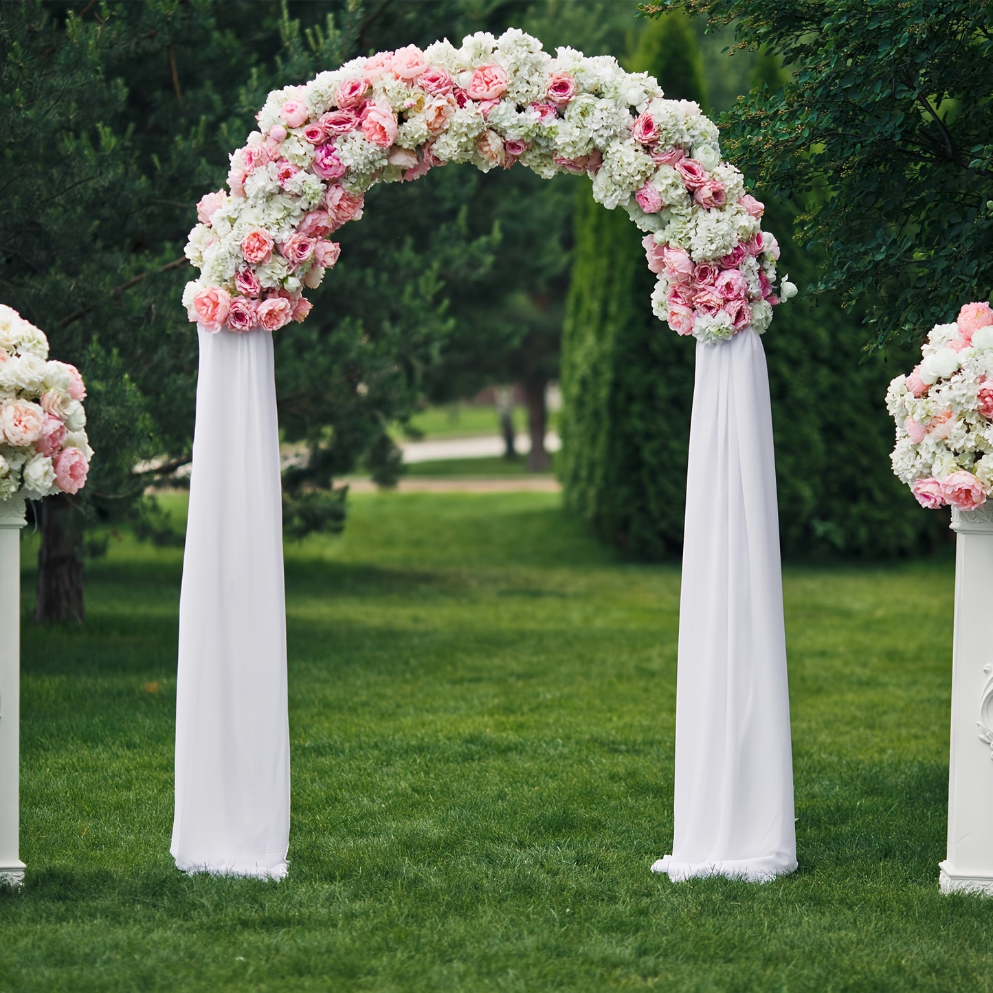 Metalen Tuinboog – Tuinboog Witte Boog Feestboog Bloemenboog – 200x260 cm – 100% IJzer – Stevig & Duurzaam