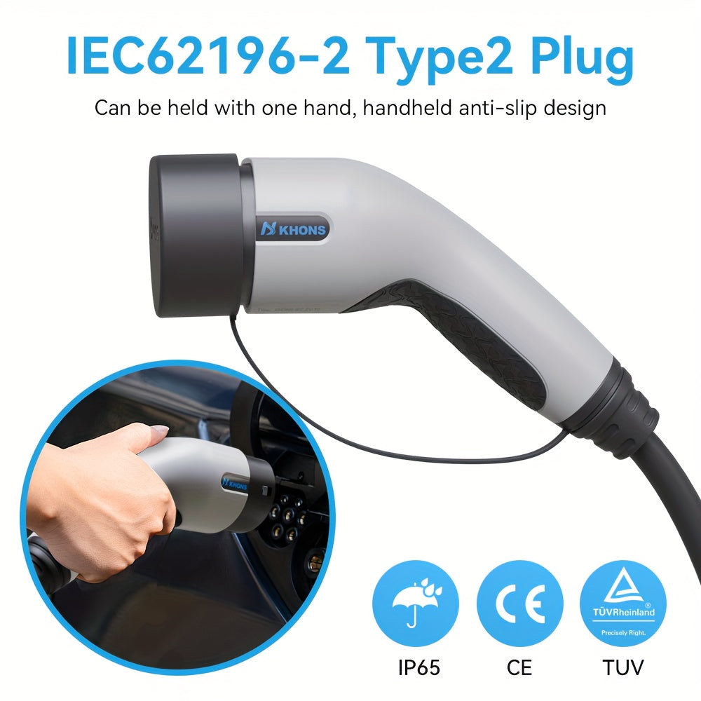 Laadstation Elektrische Auto – EV Oplader – Snel Laadpunt – Type 2 Lader – Driefasig Charger – 22 kW Vermogen – Instelbare Timer & IP65 Waterdicht
