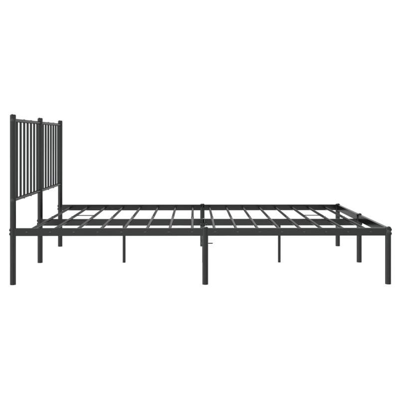 Giroletto con Testiera in Metallo Nero 120x190cm