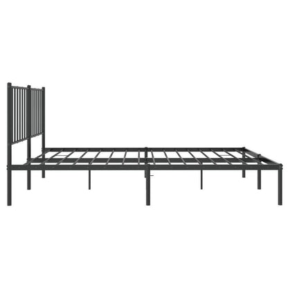 Giroletto con Testiera in Metallo Nero 120x190cm