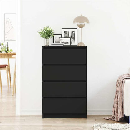 Opbergkast – Opbergmeubel – Kasten – Sideboard – Creatief Meubel – Zwart – 60x35x98,5 cm – Gefineerd Hout – Afsluitbaar