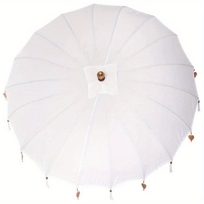 Parasol – Zweefparasol – Stokparasol – Balkonparasol – Tuinparasol – Crème – Ø 210-220 cm x 260 cm – Weerbestendig en Kantelbaar