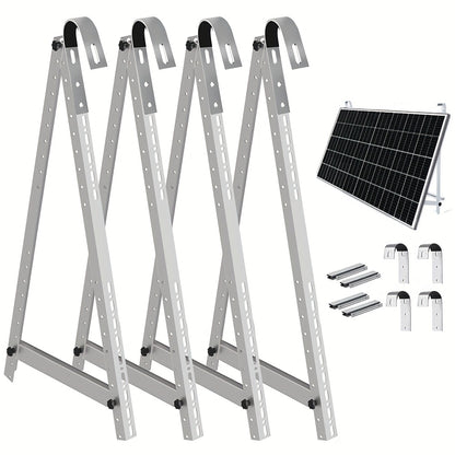 Verstelbare Solarpaneel Beugel – Solar Paneel Steun – Zonnepaneel Montagesysteem – PV Frame Houder – Zonnepaneel Bevestiging – Verstelbare Kantelhoek 0-90° – Duurzaam Staal 114-118 cm