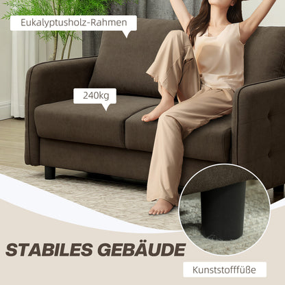 Bankstel – 2-Zitsbank – Sofa – Loveseat – Zitbank – Fluwelen Bekleding – Met Opbergruimte – Compact Formaat – Stevig Comfort