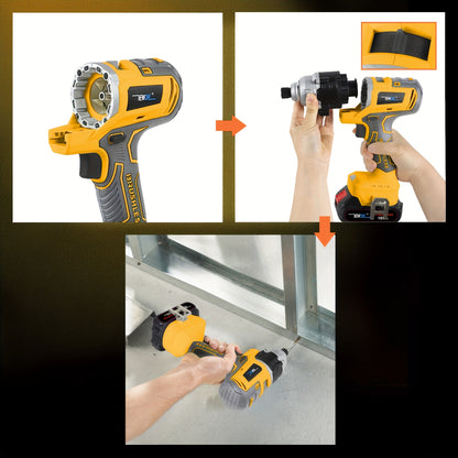 Accuboormachine – Schroefboormachine – Boormachine – Klopboormachine – Accuschroevendraaier – 8V Brushless Motor – 12-Delige Draadloze Gereedschapsset Met 2.0Ah Lithium Batterij