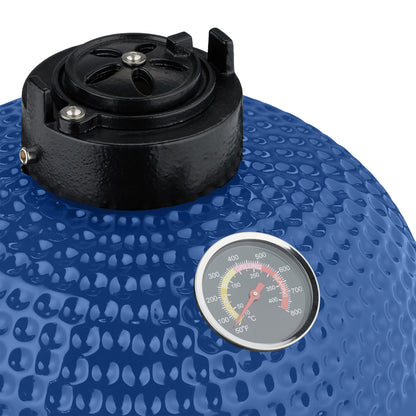 Kamado Grill – Houtskoolbarbecue – Keramische BBQ – Ronde Grill – Buitenoven – Rood – Ø 32 Cm – Geïntegreerde Thermometer – Optimale Warmteverdeling