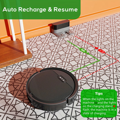 Robotstofzuiger – Robot Cleaner – Automatische Stofzuiger – Draadloze Zuiger – Slimme Schoonmaker – 4500 mAh Batterij – Wi-Fi Bediening