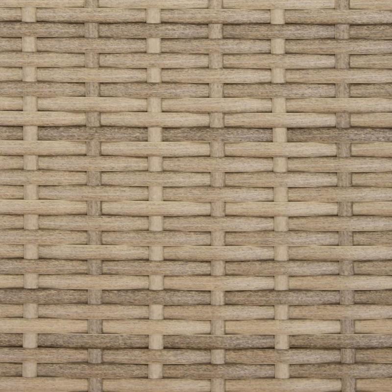 Ligstoel – Ligbed – Tuinstoel – Zonnebed – Poly Rattan Ligstoel Beige – Ergonomisch Design – Carbonstaal Frame
