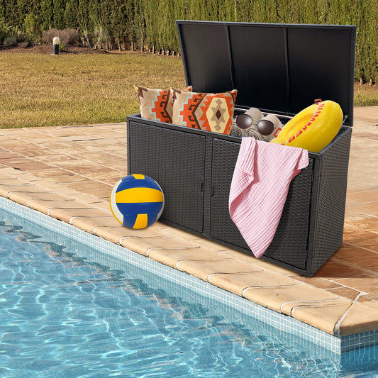 Buitenopbergbox – Tuinkist – Opbergkist – Tuinbox – Opbergbox – Ruime 335L Inhoud – Weerbestendig PE Rattan