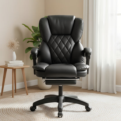 Bureaustoel – Office Chair – Ergonomische Stoel – Gamingstoel – Bureaustoel Met Voetensteun – Verstelbare Rugleuning – Rvs Frame