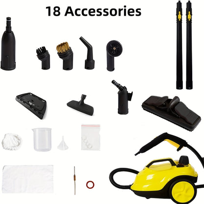 Stoomreiniger – Stoommop – Vloerreiniger – Handstomer – Kanisterstomer – 18 Accessoires – 3 Meter Snoer – IPX4 Spatwaterdicht