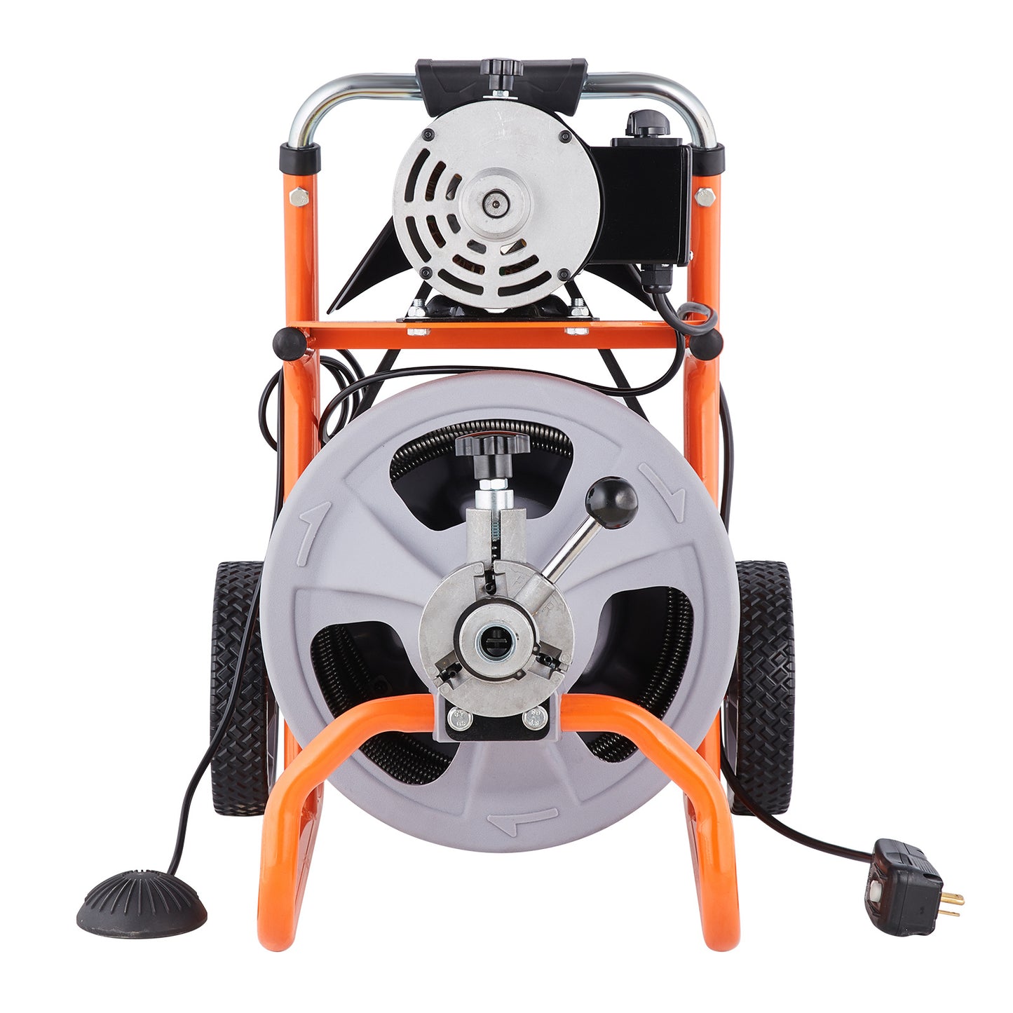 Afvoerontstopper – Rioolreinigingsmachine – Ontstopper – Kabelmachine – Elektrische Ontstoppingsmachine – 23 Meter Stalen Kernkabel – Automatische Kabelvoeding met Wielen