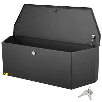 Gereedschapskist Aanhanger – Opbergbox Trailer – Trekstang Kist – Opslagbox Gereedschap – Carbonstaal – Slot Met Sleutels – 91 x 30 x 30 cm – Weerbestendig