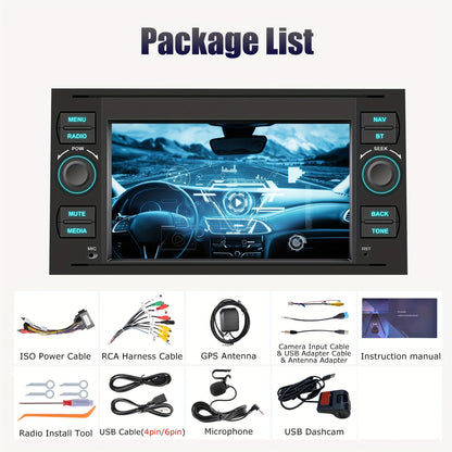 Android Car Radio – Auto Multimedia Systeem – Navigatie Unit – Auto Headunit – GPS Speler – Met Microfoon en Dashcam – 7 Inch HD Touchscreen – 4GB RAM 64GB Opslag