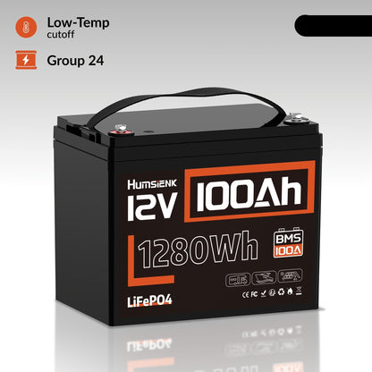 Li-ion Accu – LiFePO4 Accu – Oplaadbare Batterij – 12V 100Ah Accu – Batterij Pack – Lange Levensduur – Ingebouwd Beveiligingssysteem