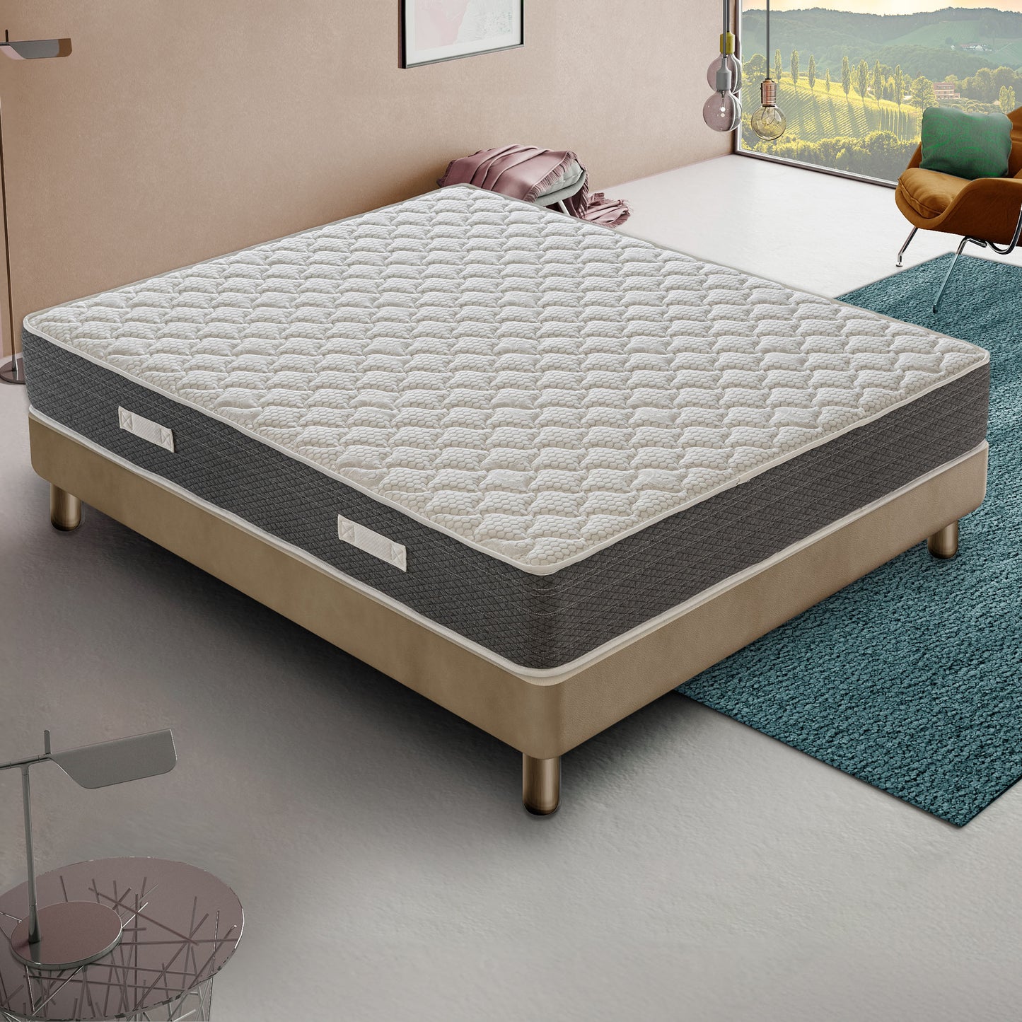 Matras – Pocketveringmatras – Tweepersoonsmatras – Orthopedisch Matras – Koudschuimmatras – Ergonomisch Design – 30 cm Hoog – 5 cm Thermisch Geheugenschuim