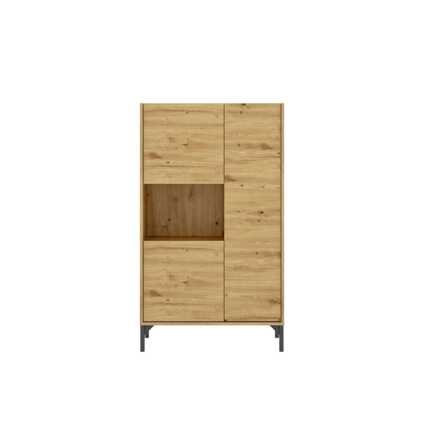 Crono Credenza, High Living Room Buffet, Modern 3-Door Sa Sideboard, 81X43H135 Cm, Available in 3 Colors
