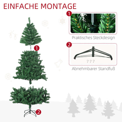 Kunstkerstboom – Kunstboom – Kerstboom – Faux Spar – Kerstversiering – 180 cm Hoog – 1000 Takken – Met Metalen Standaard – Voor Binnengebruik