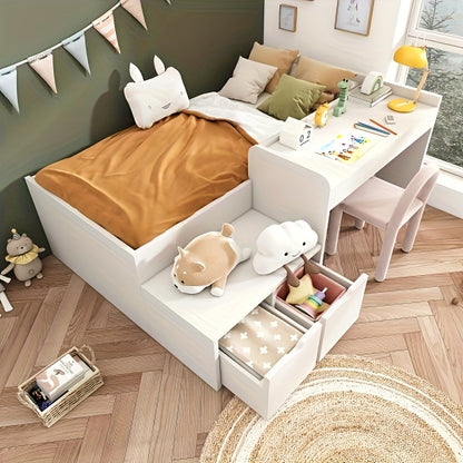 Minimalistisch Bedframe – Bedframe – Bedbodem – Bed Stevig – Slaapkamermeubel – Wit – Direct Gebruik – Duurzaam Bamboe