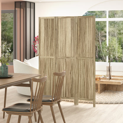 Houten Kamerscherm – Kamerscheiding – Roomdivider – Scherm – Vouwscherm – 3 Panelen – Paulownia Hout – Compact Inklapbaar – 120 x 170 cm