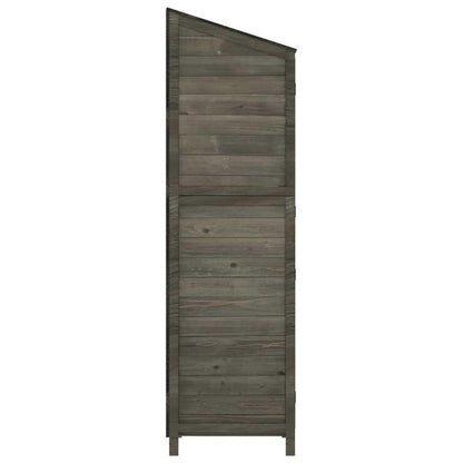 Tuinkast – Tuinberging – Opbergkast – Buitenopslag – Tuinkasten Antraciet – Hoogwaardig Vurenhout – Compact 102x52x174,5 cm