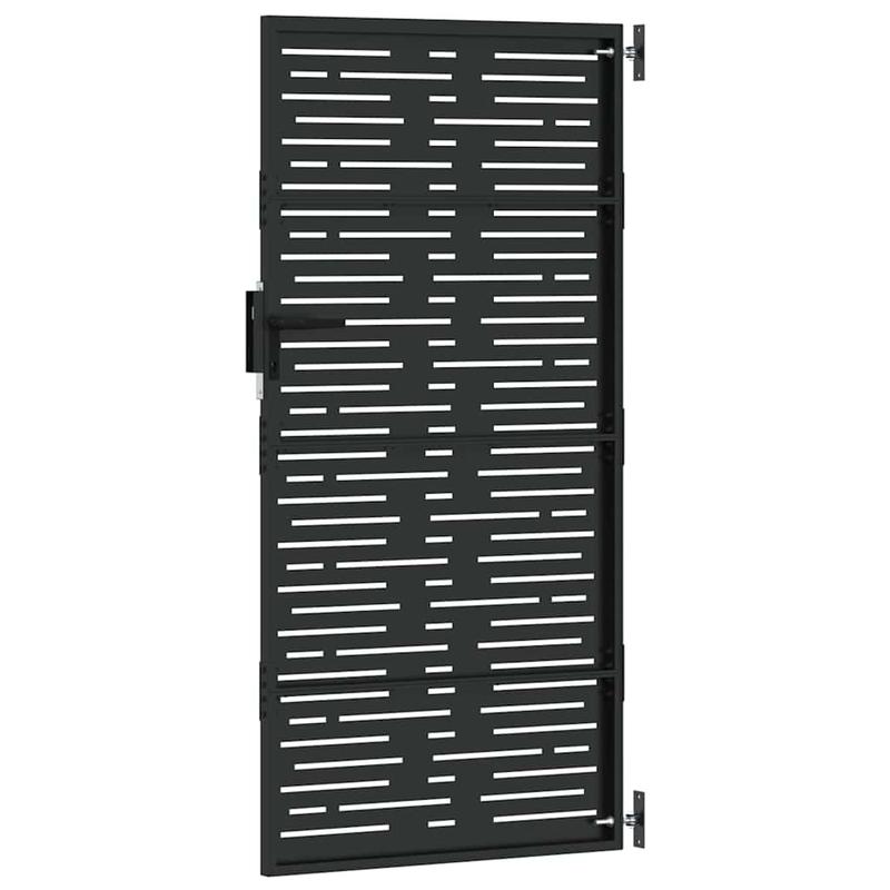 Poort – Tuinpoort – Schuttingdeur – Tuinschutting – Hekwerk – Metaal – Cortenstaal Vierkant – 85x100 cm – Duurzaam – Weerbestendig