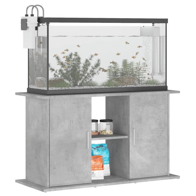 Aquariummeubel – Aquariumstandaard – Aquariumkast – Visbakstand – Houten Standaard – Grijs – Stevige Constructie – Duurzaam Materiaal