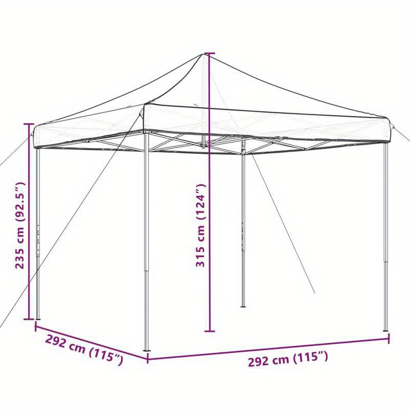 Partyzelt Faltbar Pop-Up Terrakottarot 292x292x315cm,  Party Tent, Popup Tent, Terracotta Roof, Popup Canopy, Party Shelter, Outdoor Enthusiasts, Backyard Parties