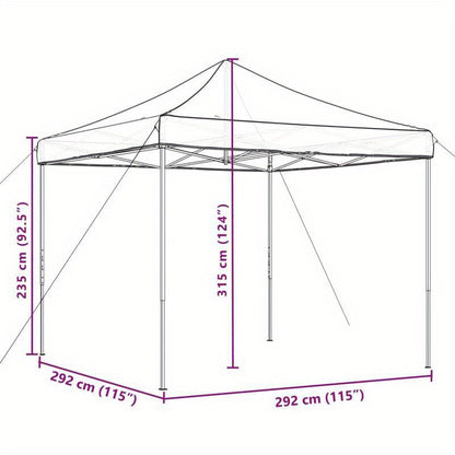 Partyzelt Faltbar Pop-Up Terrakottarot 292x292x315cm,  Party Tent, Popup Tent, Terracotta Roof, Popup Canopy, Party Shelter, Outdoor Enthusiasts, Backyard Parties