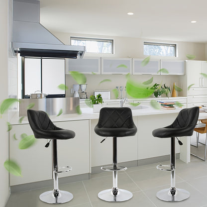 Set Industriële Barkrukken – Barkrukken – Barstoelen – Hoogkrukken – Eetkamerstoelen – Zwart Metaal – Donker Hout – Matte Afwerking – Rugleuning – Max 150 kg Draagkracht