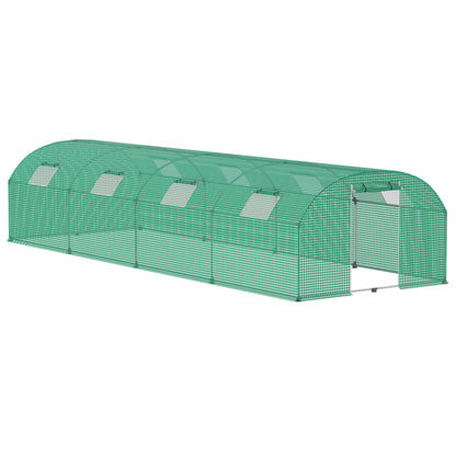 Kas – Tuinkas – Serre – Plantentent – Kweekkas – Gegalvaniseerd Stalen Frame – 3x8x2 Meter Met Vliegengaas en Ritsdeur